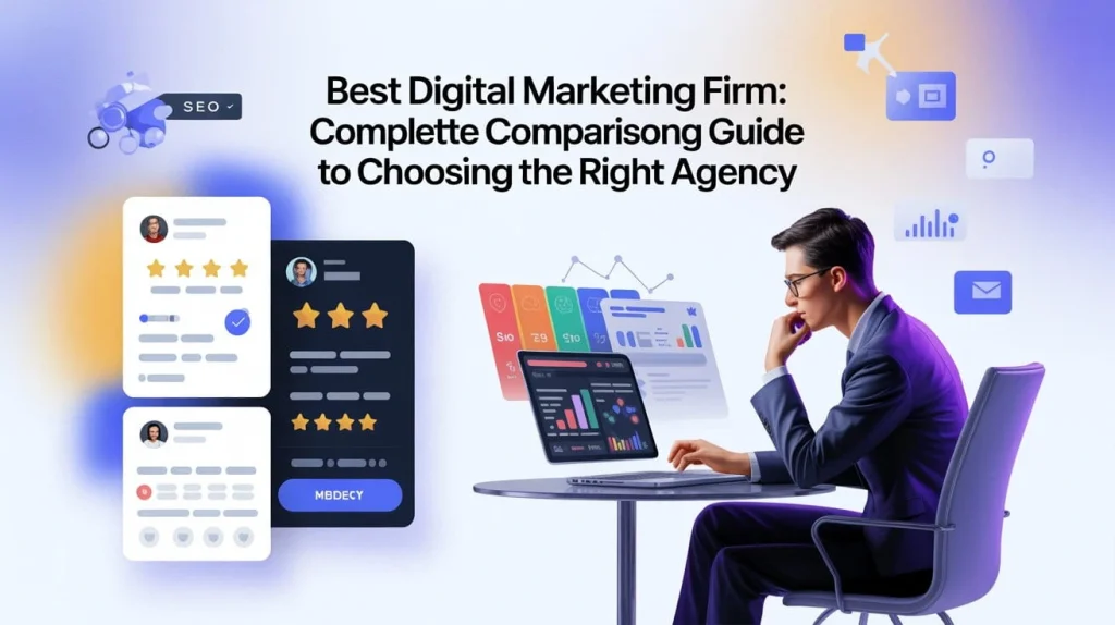 best digital marketing firm comparison showing agency features, pricing, and performance analytics for choosing the right agency